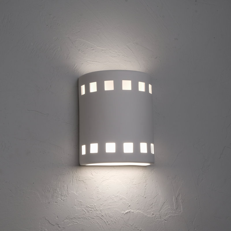 Ampoule murale d'extérieur en céramique de 10 po de hauteur Charleus, ampoule DEL incluse