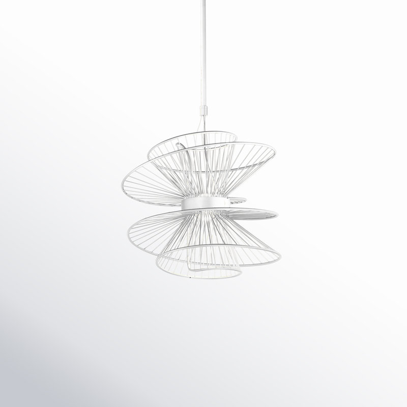 Kemi 2 - Light LED Unique/Statement Pendant, Black, 19.75" H x 20" W x 20" D