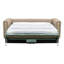 Canapé-lit en cuir à grain supérieur avec matelas en mousse à mémoire de forme 88 po Torano