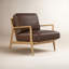Carmelo Genuine Leather Accent Chair-202628059