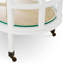 Trolley Bahamas Piano White Finish Natural Cane