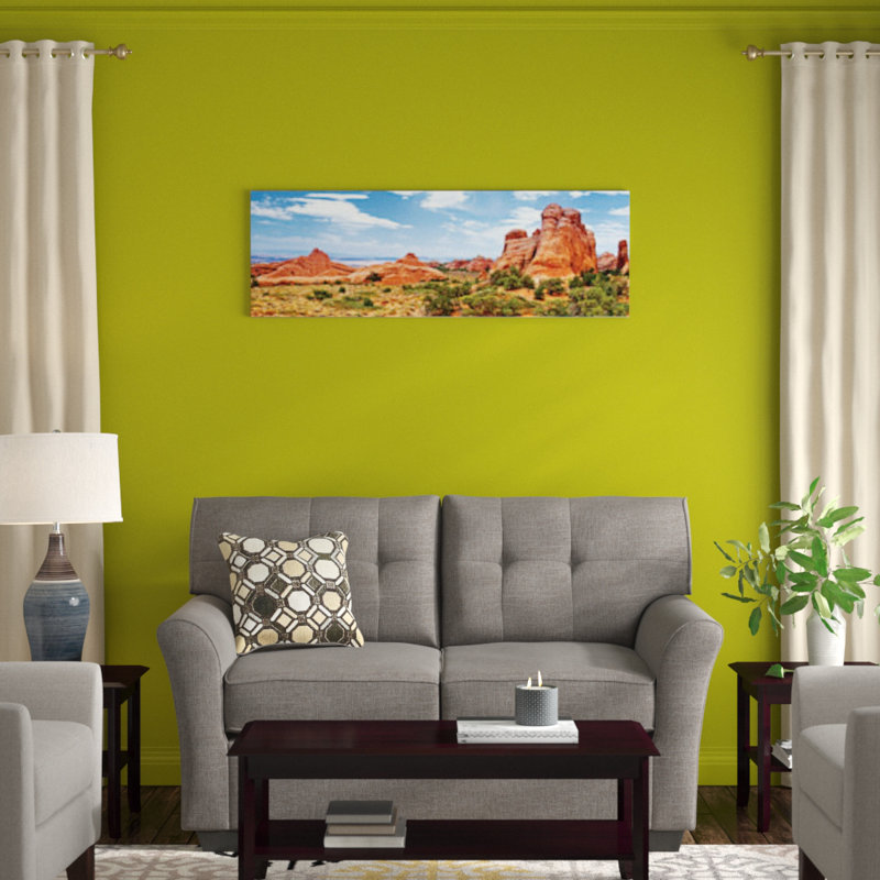 Rock Formations, Arches National Park, Moab, Utah, USA par Philippe Hugonnard - reproduction, H 12 po x l 36 po x P 1,5 po