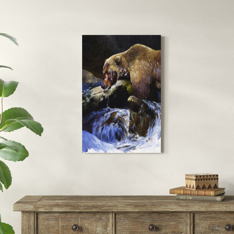 Pêche aux mains nues, H 30 po x l 20 po x P 1,25 po