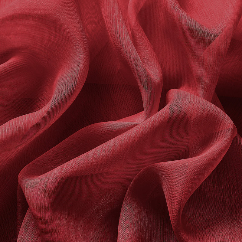 Carmille Semi-Sheer Grommet Curtain Panels, Red, 54" W x 95" L