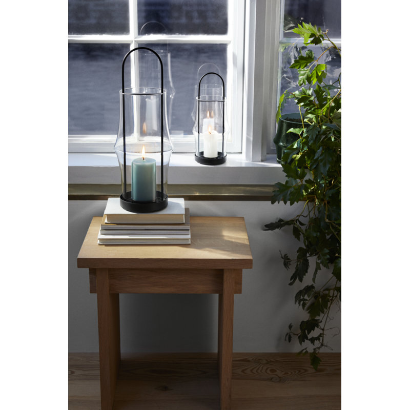 Arc Glass Lantern, 10.1" H x 4.4" W x 4.4" D