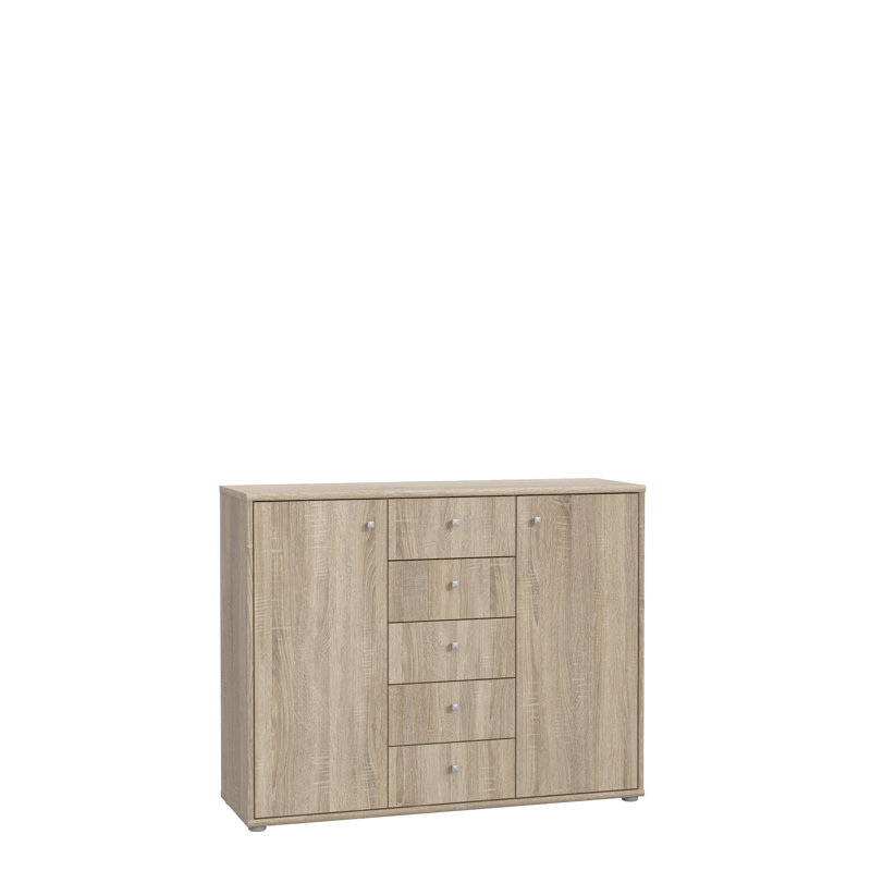 Amandla 108.8cm W 5 - Drawer Chest of Drawers, Sonoma Oak