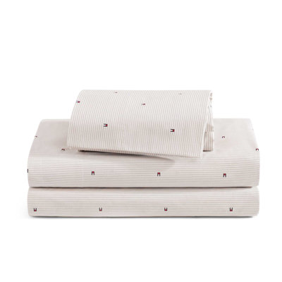 Tommy Hilfiger Printed Percale Cotton Sheet Set