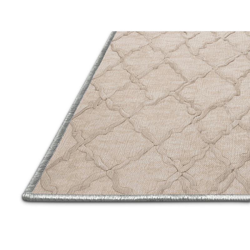 Tapis beige lavable à la machine, Rectangle 8 pi x 12 pi