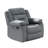 Velvet Upholstered Manual Motion Recliner With Pillow Top Armrest-1309814601