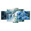 Pivoines par la cascade V - par Wall Art - décoration murale traditionnelle diamant