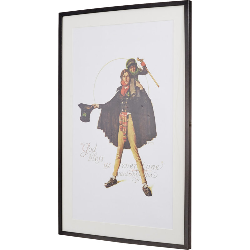 «Tiny Tim» par Norman Rockwell, reproduction d'art encadrée, H 30 po x l 20 po