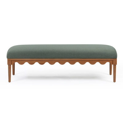 Banc en mohair vert noyer Oodle