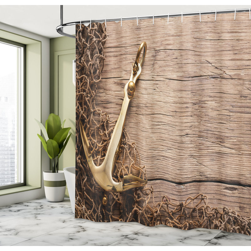 Shower Curtain with Hooks Included, 84" H x 69" W