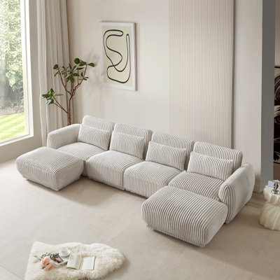 Canapé modulaire en velours côtelé Nickelsville