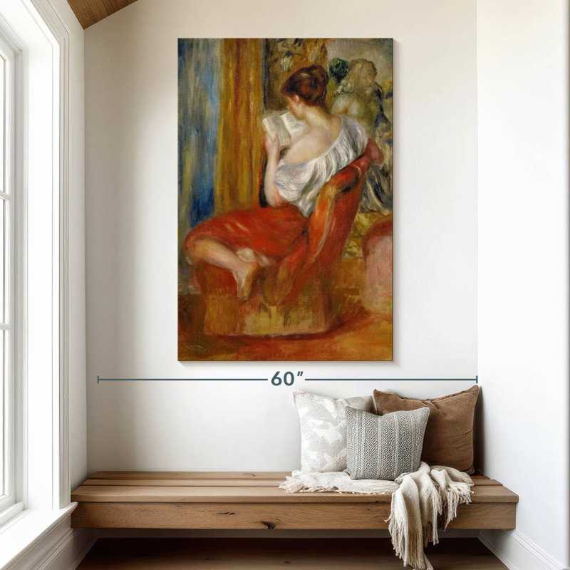 Femme de lecture Leisha 1900, H 51 po x l 34 po