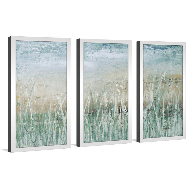 «Mute Grass», reproduction de peinture à l'acrylique à multiples images, L 40,5 po x H 25,5 po x P 1 po