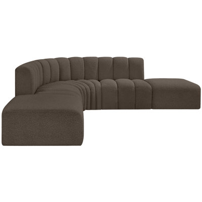 Issic Upholstered Curved Sectional with Ottoman Reversible