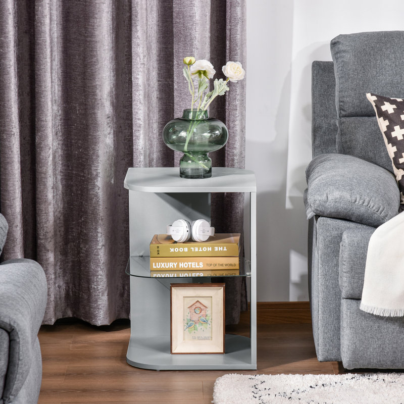 40cm W Bedside Table, Grey