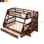 Lit superposé double avec chambre à coucher - Tiroirs et options de rangement d'escalier et configuration polyvalente - Convient à différents espaces