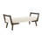 52-Inch Mid-Century Bench With Walnut Legs And Channel-Tufted Upholstered Cushion For Multi-Room Use