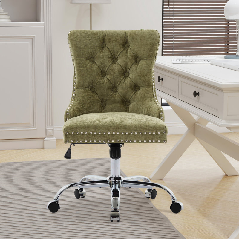 Chaise de bureau en chenille, Vert
