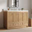 Meuble-lavabo 48 po avec comptoir en quartz blanc Thassos Aula-114544487