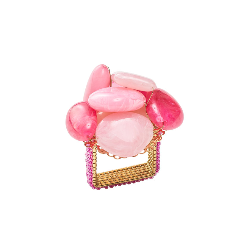 Sea Stone Napkin Ring, Pink