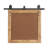Wood Room Wall Mirror with Black Metal Hanging Rod-197859078