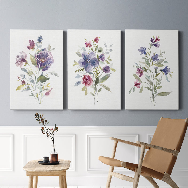 «Color Variety I», ensemble de 3 impressions sur toiles tendues, H 36 po x l 24 po x P 1 po