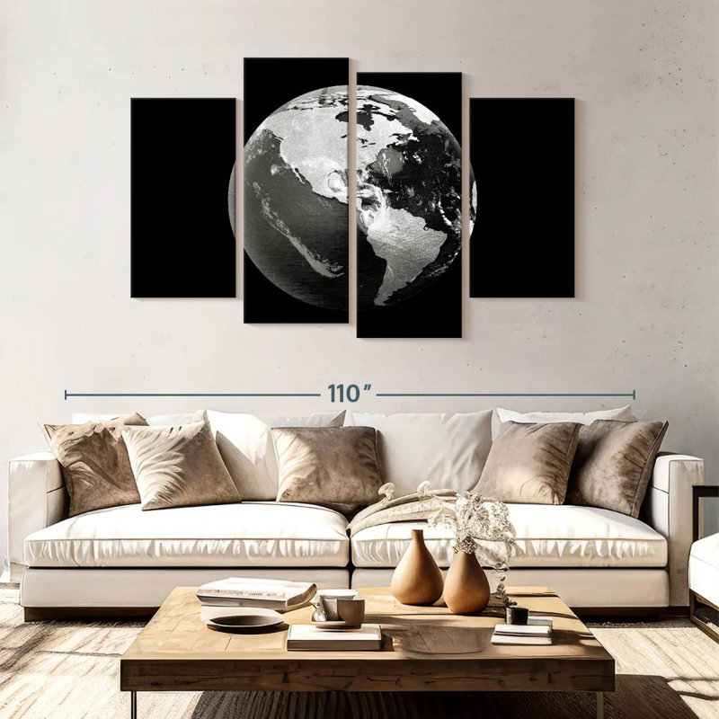 Silver Globe, 54" H x 84" W