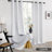 Foil Printed Constellation Pattern Blackout Grommet Curtains (Set of 4)-106634988-106635000
