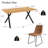 Costner 63" Modern Oak Dining Table Set For Small Spaces, 5-piece Set With Rectangular Table & 4 Padded Leather Chairs, Compact, Sturdy & Easy To Assemble-123027136-123027139