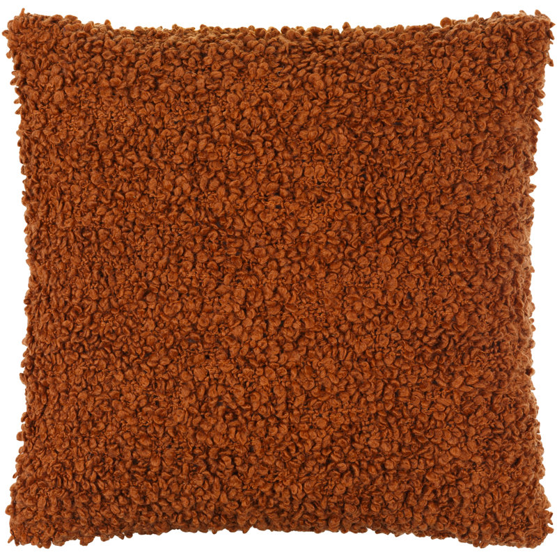 Anella Polyester Throw Square Pillow Cover, H 22 po x l 22 po, Beige, Inférieur