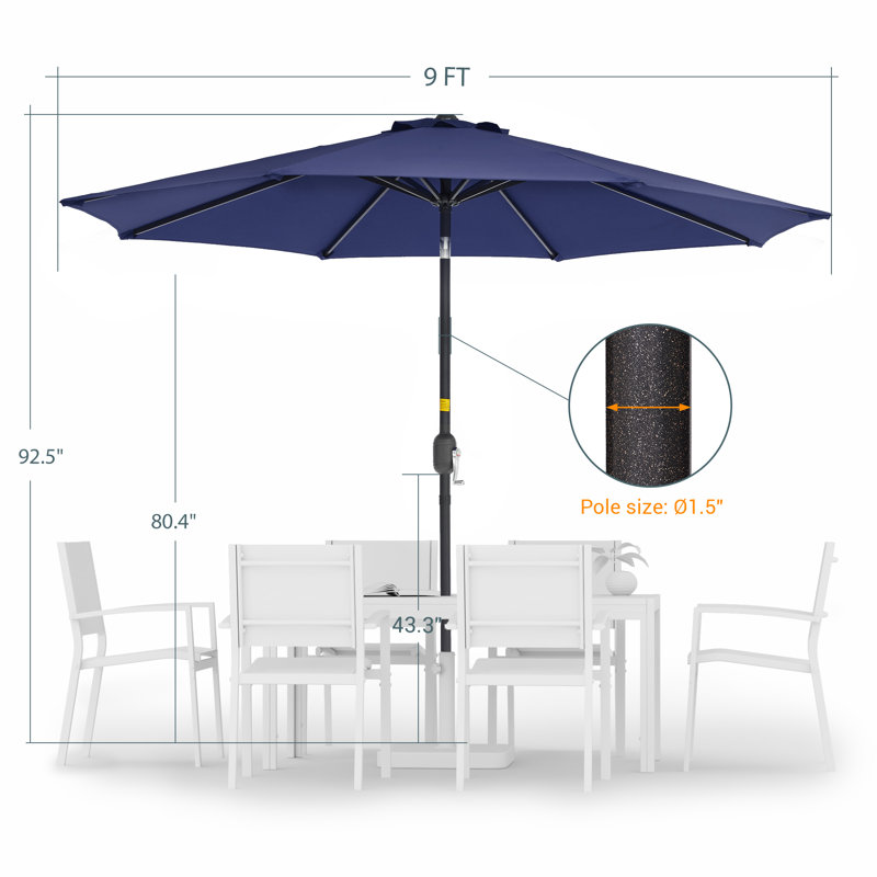 Parasol de marché 108 po, Bleu marine