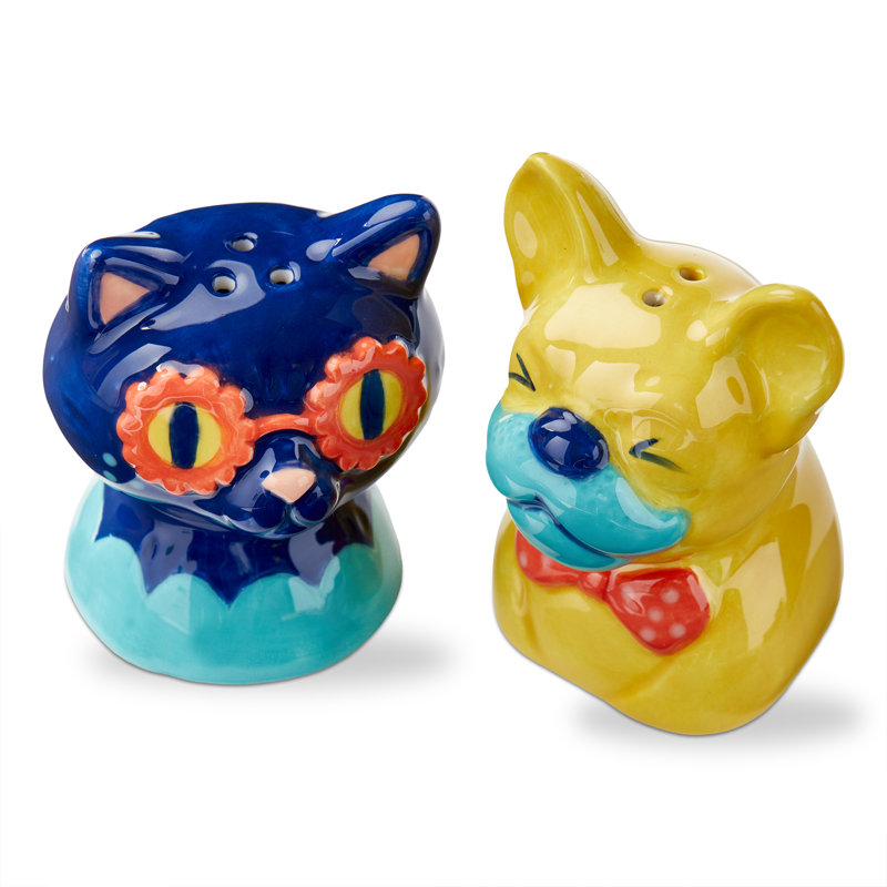 Ensemble de salières et poivrières de fantaisie pour chiens et chats