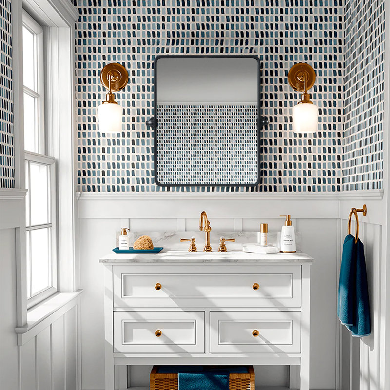 Miroir mural de salle de bain Woodvale, Noir mat, 24 po x 20 po