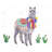 Traditional Peruvian Lama Ethnic Gray Polyester Placemat