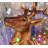 Fraser Hill Farm 5-Ft. Reindeer Holiday Figurine with Metallic Finish with Multi-Color LED Lights