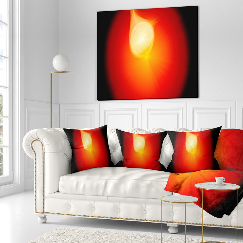 Housse et insert de coussin carré  Abstract Glowing Misty, 16 po x 1 po, Coussin décoratif