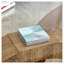 Table basse moderne moderne avec plateau en verre trempé et base en bois emboîtable pour le salon