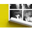  Officiellement sous licence des Beatles blanc, couverture d'albums noir et blanc 24 x 36 po, affiche d'art - reproduction décorative - papier affiche - prêt à encadrer