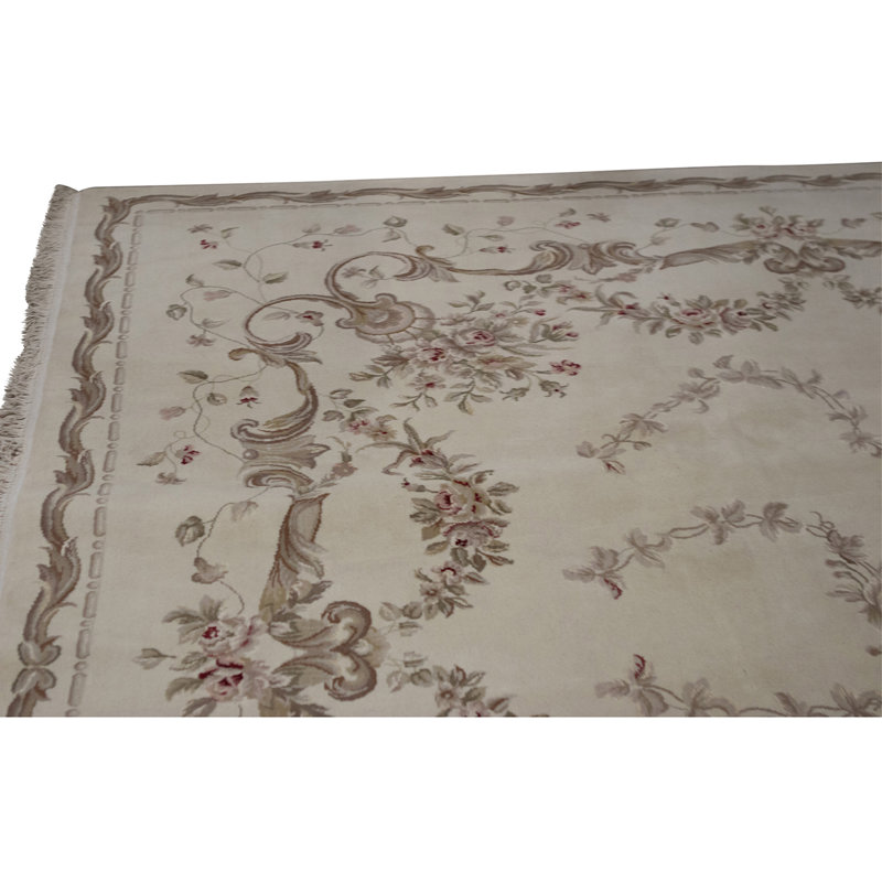 Handmade Silk and Wool Area Rug