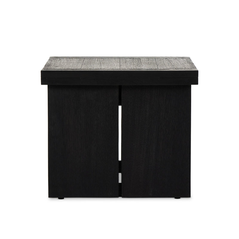 Warby Solid Wood End Table, Black