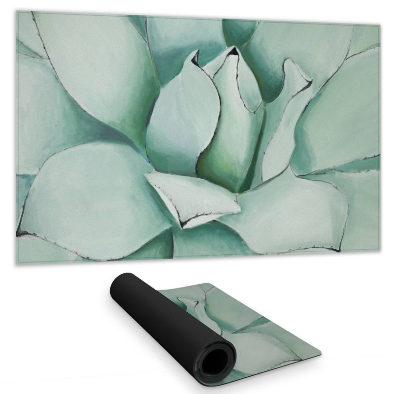 Succulent closeup - 14.00"x24.25" Desk mat