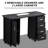 47.2'' Makeup Vanity Desk, Classic Nail Desk with Drawer Cabinet and Wheels-92620370