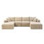 Canapé modulaire rembourré 133,2 po avec 2 coussins décoratifs en velours côtelé 133,2 po
