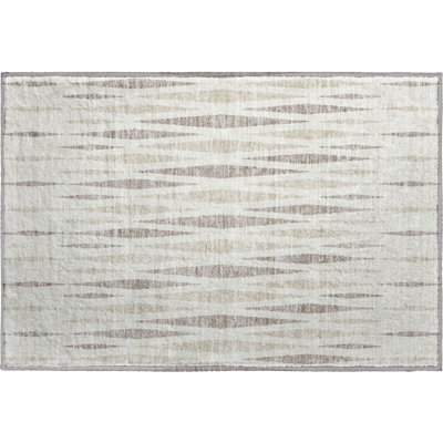 Premium Machine Washable Prisco Ivory Rug