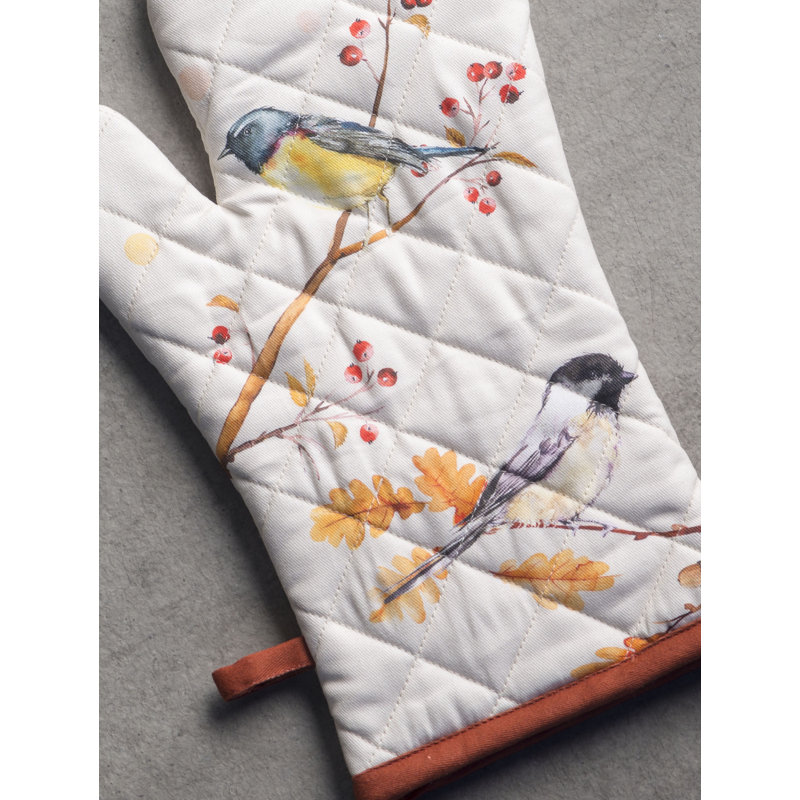 Ensemble 2 pièces de gant de cuisinier en feuilles de chêne maison D