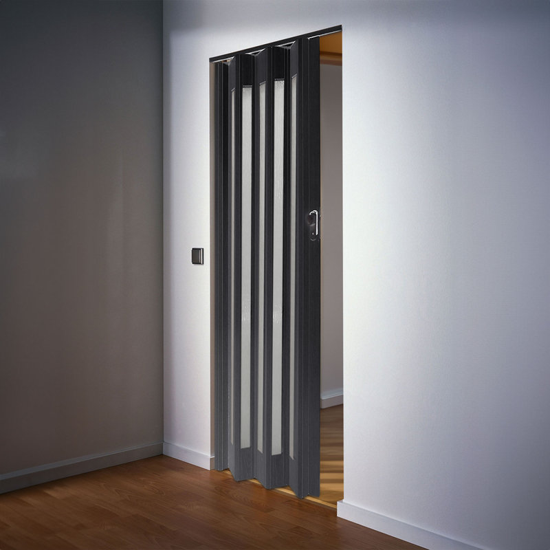 PVC/Vinyl Accordion Door, Wenge, Reversible