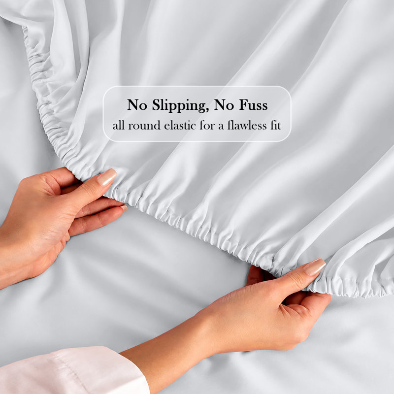 Rebrilliant Microfiber Fitted Sheet, Super King, Charcoal